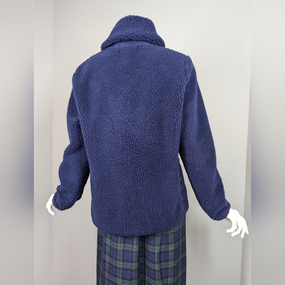 Ralph Lauren Active Fleece Jacket Size M Navy Sherpa Lined Puffer Hybrid - Picture 8 of 9